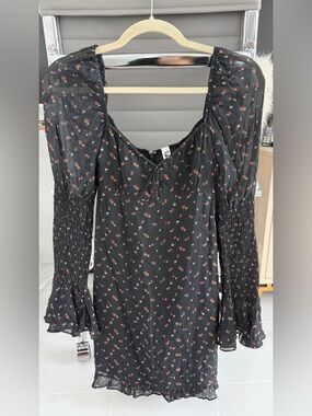 Rat & Boa Smocked Sleeve Midi Dress